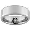 8mm Double Beveled Tungsten Carbide Band
