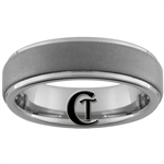 6mm Pipe One-Step Matte Finish Tungsten Carbide Ring