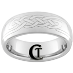 **Clearance** 8mm Dome Tungsten Carbide Celtic Knot Design - Sizes 9