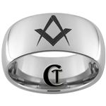 **Clearance** 10mm Dome Tungsten Carbide Masonic Design - Limited Sizes