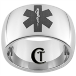 **Clearance** 12mm Dome Tungsten Carbide Paramedic Design - Sizes 10 1/2