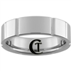 **Clearance** 7mm Side Grooved Pipe Tungsten Carbide Ring -Limited Sizes - 13