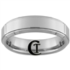 **Clearance** 6mm Beveled 1 Step Tungsten Carbide Ring -Limited Sizes - 9