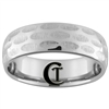 **Clearance** 7mm Side Cut Grooves Dome Tungsten Carbide Ring -Limited Sizes - 10