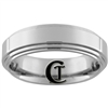 **Clearance** 7mm Pipe 2-Step Tungsten Carbide Ring -Limited Sizes - 10