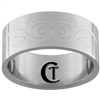 10mm Pipe Stainless Steel Satin Finish Tribal Design Ring - Limited Sizes