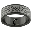 8mm Black Pipe Stainless Steel Celtic Design Ring - Sizes 7 1/2, 9, 10