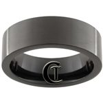 7mm Black Pipe Stainless Steel Satin Finish Ring - Limited Sizes
