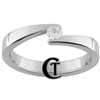 4mm Pipe w/ CZ Stainless Steel Wedding Ring - Limited Sizes
