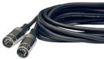 Hosa MIDI Cable - Metal plugs - 5Ft - Black