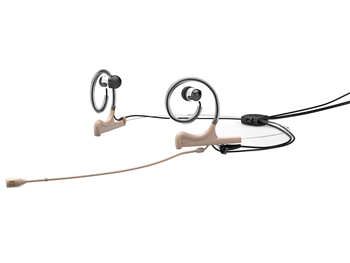 4288-DL-I-F00-LH-2 - d:fineâ„¢ 4288 Directional Flex InEar Headset Mic, 120 mm Boom, Beige, MicroDot, Dual In-Ear