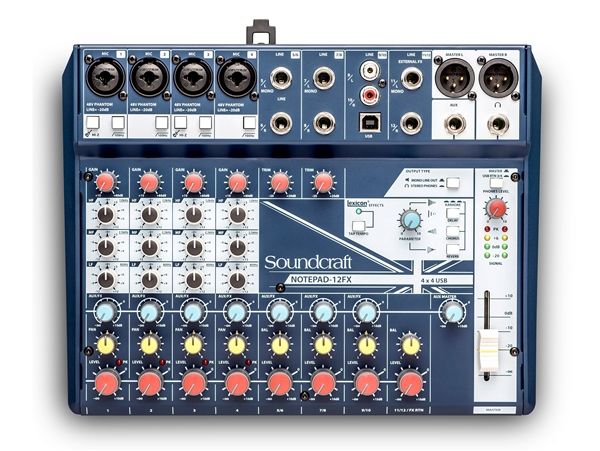 Soundcraft Notepad-12FX - 12-channel Analog Mixer with USB and Effects