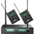MIPRO ACT-312B-ACT-32T2 Band 9NA (904-928 mHz)  , Half-rack dual channel frequency agile receiver with two bodypack transmitters and two MU-53LX lapel mics