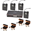 Galaxy Audio AS-1200 Band Pack Wireless In-Ear Monitor System with 4 Receivers & EB10 Earbuds (D: 584 to 607)