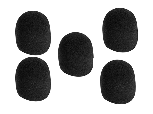 On-Stage ASWS58B5 Black Windscreen 5 Pak