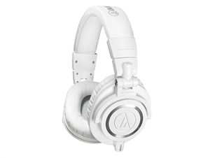 Audio-Technica ATH-M50XWH - Closed-back dynamic monitor headphones, detachable cables, white