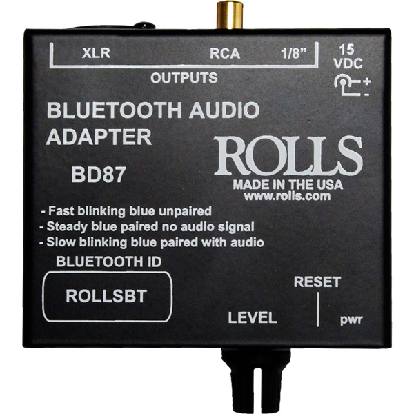 Rolls BD87 Bluetooth receiver and DI Audio Adapter