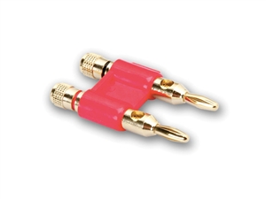 Hosa BNA-260RD Bulk - Large Dual Banana Plug - Red - without Retail Packaging