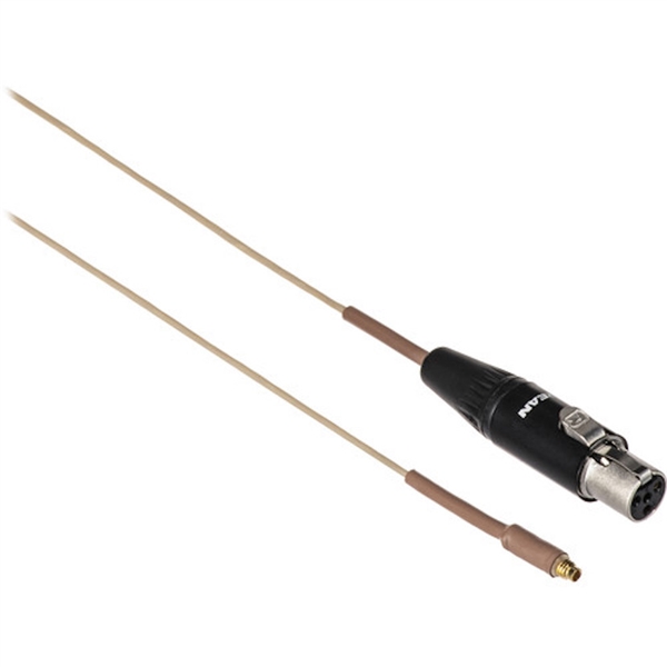 Mogan CABLE-BG-1EV  1.2 mm diameter Cable Beige, 4 Pin Mini XLRF (TA34FX) Connector, for EV & Telex wireless