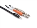 Hosa CMP-153 Y-Cable - 1/8-inch (3.5mm) TRS to 1/4-inch TS/TS - 3 ft.