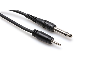 Hosa CMP-303 - 1/8-inch (3.5mm) TS (M) to 1/4-inch TS Cable - 3 ft.