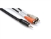 Hosa CMR-206 Y-Cable - 1/8-inch (3.5mm) TRS (M) to Two RCA - 6 ft.