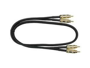 Hosa CRA-410AU Dual Metal RCA to Metal RCA Cable w/ Gold Plug - 10 ft