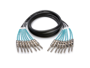 Hosa Tech CSS 802 PRO Balanced Eight Channel Male TRS 1/4" Phone to Male TRS 1/4" Phone Snake Cable- 6.6' (2 m)