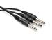 Hosa CYS-103 Y-Cable - 1/4-inch TRS to Two 1/4-inch TRS - 3 ft.