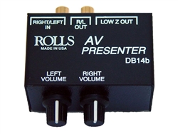 Rolls DB14b AV Presenter Passive Stereo Patch Box