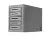 Rocstor Rocsecure DE52, No Drives, Encrypted NAS RAID Desktop, 5-bay Encrypted Enclosure, eSATA/ USB 3.0/ 2x FW800