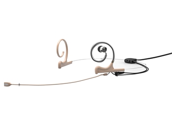 DPA FIOF10-2-IE1-B - d:fine In-Ear Broadcast Headset Microphone, Beige, 110mm Omni Boom, Dual- Ear, Single In-Ear, TA4F for Shure