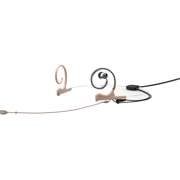 DPA FIOFA56-2-IE1-B, d:fine Omni Slim capsule, headset mic., Dual ear, Single in ear 110mm boom interchangeable w/ adaptor TA5F, Beige