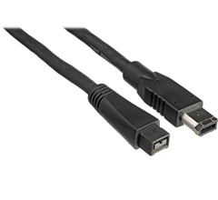 Hosa FIW-96-106 Firewire Cable - 9 PIN (Firewire 800) to 6 PIN (Firewire 400) - 6 ft