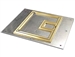 FSR FL-700-BLP-C, Cover With 1/4" Brass Carpet Flange (Lift off door)