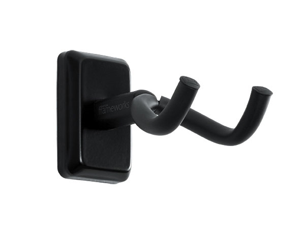 Gator GFW-GTR-HNGRBLK - Gator Frameworks Wall Mounted Guitar Hanger with Black Mounting Plate