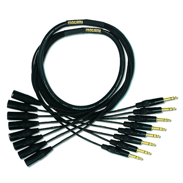 Mogami GOLD 8 TRSXLRM-05, 8-Ch 1/4 TRS to XLRM Snake Cable. 5 Ft.