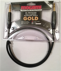 Mogami GOLD TRS-TRS-03, Balanced Patch Cable, 1/4 TRS to 1/4 TRS, 3 Ft.