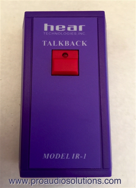 Hear Technologies IR-1 Single Button Wireless Remote for Talkback MV600