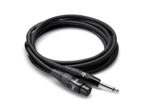 Hosa HMIC-010HZ, REAN XLR3F to 1/4"TS, 10 ft, HI Z mic cable