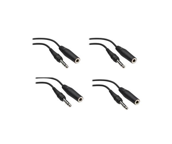 Hosa Technology HPE-325 4 PACK Stereo 1/4" Female Phone to 1/4" Male Phone TRS Headphone Extension Cable - 25'