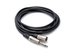 Hosa HPX-015 Pro Unbalanced Interconnect, REAN 1/4 in TS to XLR3M, 15ft