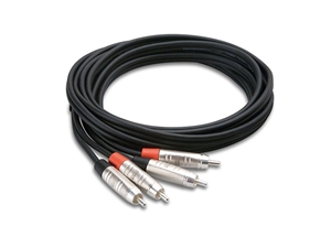 Hosa HRR-050X2,Pro Stereo Interconnect, Dual REAN RCA to Same, 50 ft