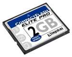 Kingston 2GB Elite Pro Compact Flash Card (CF-2GB-S) for Microtrack2496