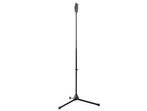 K&M 25680 Black Microphone Stand -  - One-hand grip release with tripod base