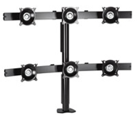 Chief KTC330B, Flat Panel Six Monitor Desk Clamp Mount