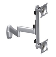 Chief KWD230B, Flat Panel Dual Vertical Monitor Arm Wall Mount