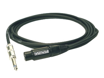 Whirlwind MK303-P2 - Cable - Microphone, MK3, XLRF to 1/4" TSM, 3', tip = pin 2, unbalanced