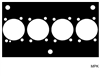 Mystery Electronics MPK ModuLine Insert Panel Punched For 4 Neutrik D or Switchcraft D3F Connectors