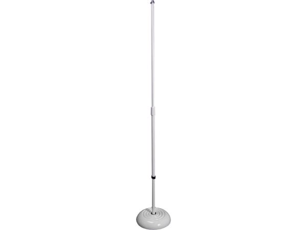 On-Stage MS7201W Round Base Mic Stand, White